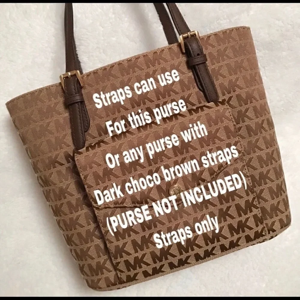 Women's Dark Chocolate Brown Leather Bag Strap - Unbranded